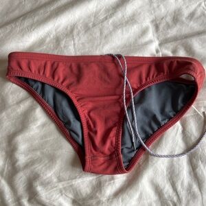 Jolyn Size Medium Women's Bikini Bottom, Rust color